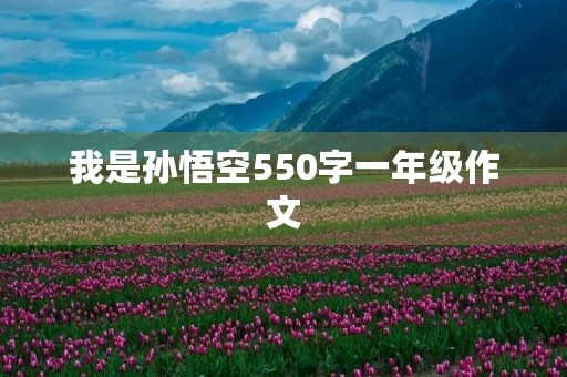 我是孙悟空550字一年级作文