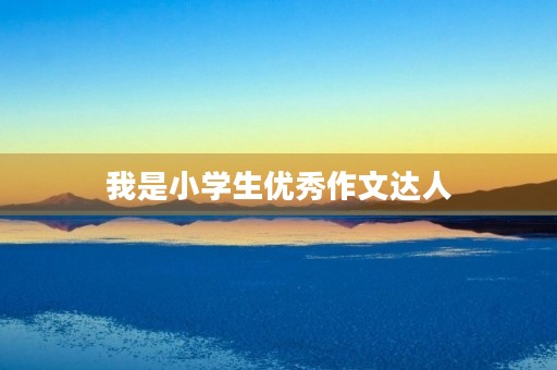 我是小学生优秀作文达人