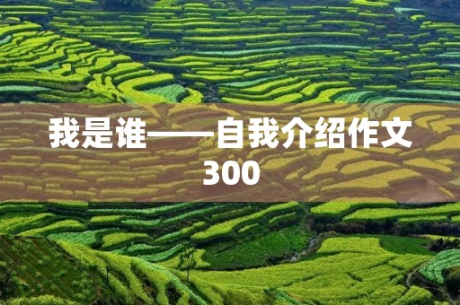 我是谁——自我介绍作文300
