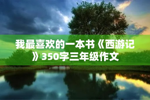 我最喜欢的一本书《西游记》350字三年级作文