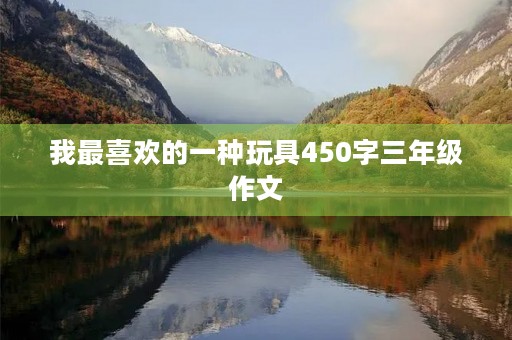 我最喜欢的一种玩具450字三年级作文
