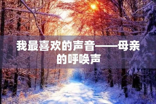 我最喜欢的声音——母亲的呼唤声 我最喜欢的声音——母亲的呼唤声