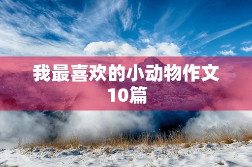 我最喜欢的小动物作文10篇