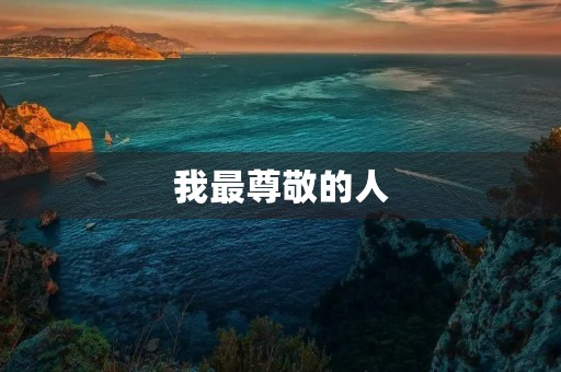 我最尊敬的人(我最尊敬的人600字)