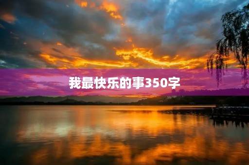 我最快乐的事350字