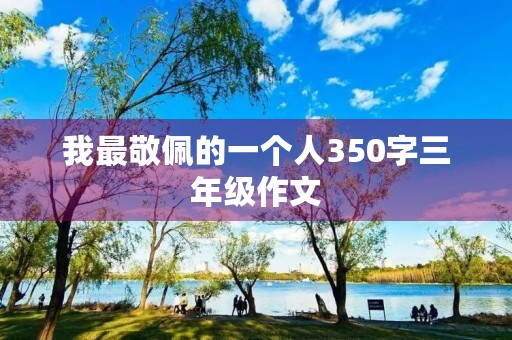 我最敬佩的一个人350字三年级作文 我最敬佩的一个人350字三年级作文