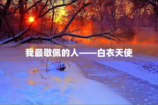 我最敬佩的人——白衣天使