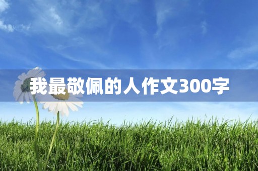 我最敬佩的人作文300字 我最敬佩的人作文300字