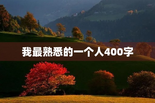 我最熟悉的一个人400字