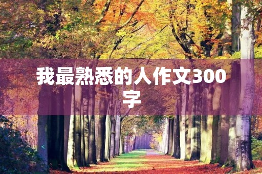 我最熟悉的人作文300字