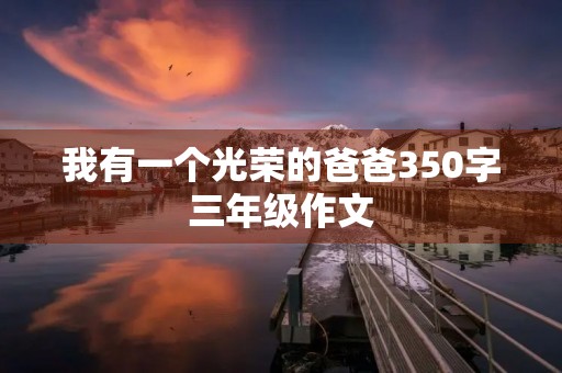 我有一个光荣的爸爸350字三年级作文