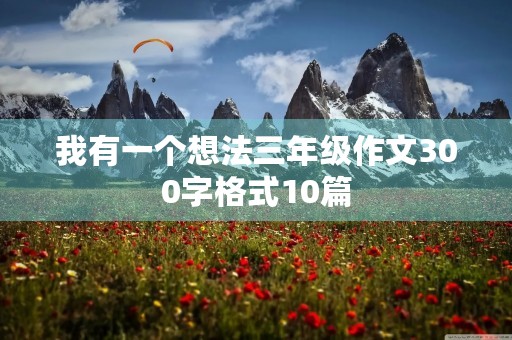 我有一个想法三年级作文300字格式10篇