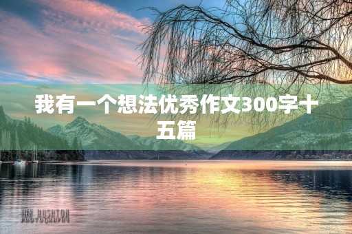 我有一个想法优秀作文300字十五篇 我有一个想法优秀作文300字十五篇