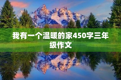 我有一个温暖的家450字三年级作文