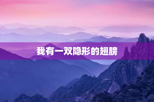 我有一双隐形的翅膀 我有一双隐形的翅膀