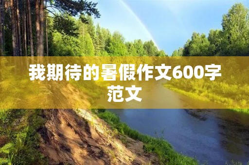 我期待的暑假作文600字范文