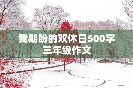 我期盼的双休日500字三年级作文