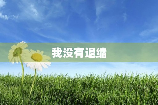 我没有退缩
