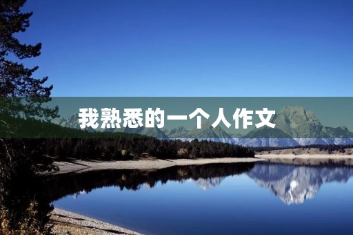 我熟悉的一个人作文