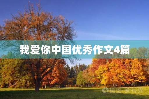 我爱你中国优秀作文4篇 我爱你中国优秀作文4篇