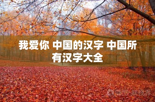 我爱你 中国的汉字 中国所有汉字大全