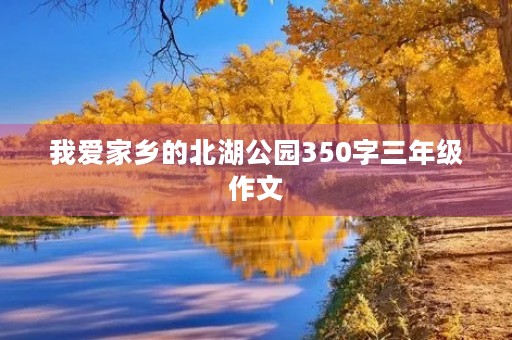 我爱家乡的北湖公园350字三年级作文