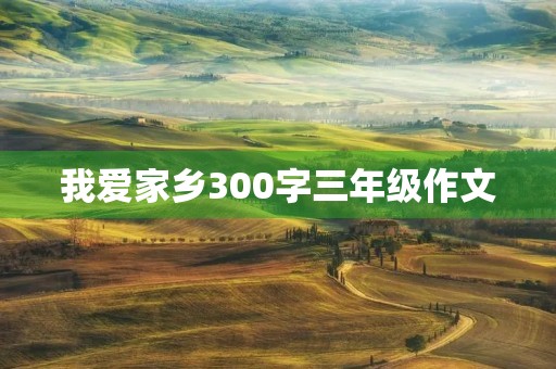 我爱家乡300字三年级作文