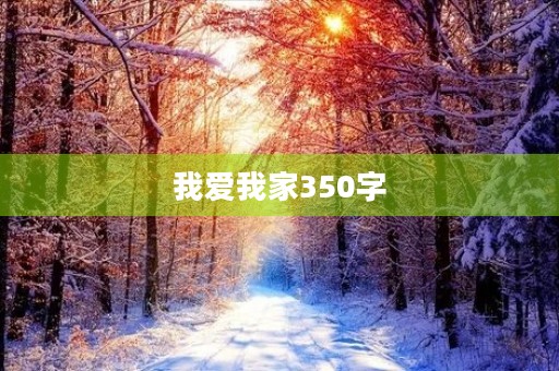 我爱我家350字
