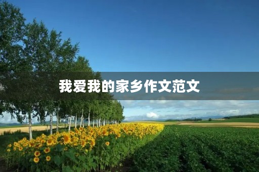我爱我的家乡作文范文