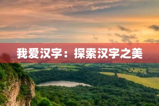 我爱汉字：探索汉字之美