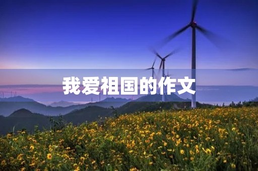 我爱祖国的作文