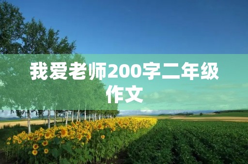 我爱老师200字二年级作文