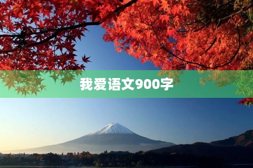 我爱语文900字