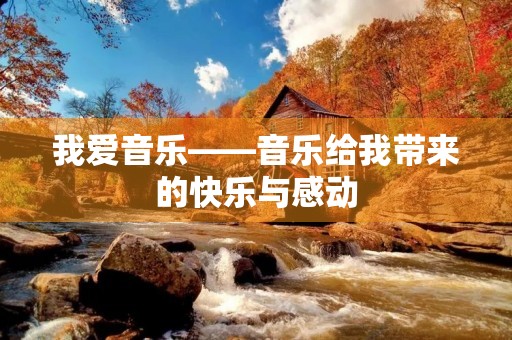 我爱音乐——音乐给我带来的快乐与感动