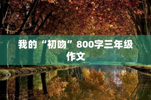 我的“初吻”800字三年级作文
