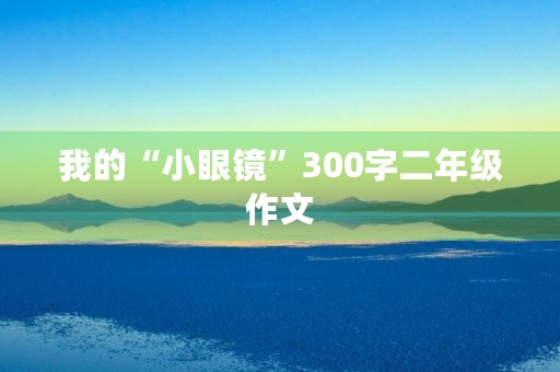 我的“小眼镜”300字二年级作文