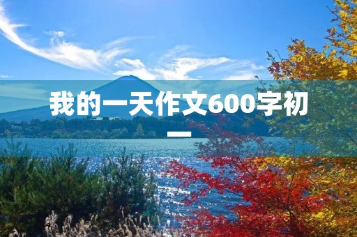 我的一天作文600字初一 我的一天作文600字初一