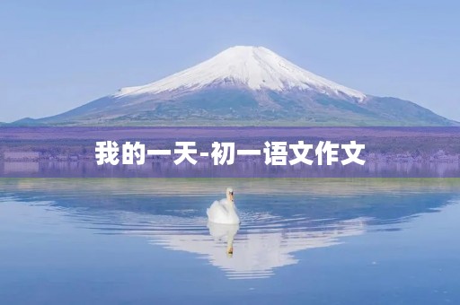 我的一天-初一语文作文 我的一天-初一语文作文