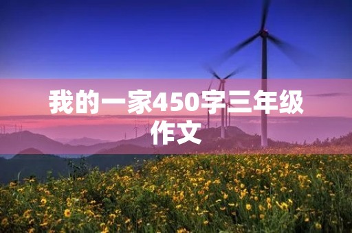 我的一家450字三年级作文