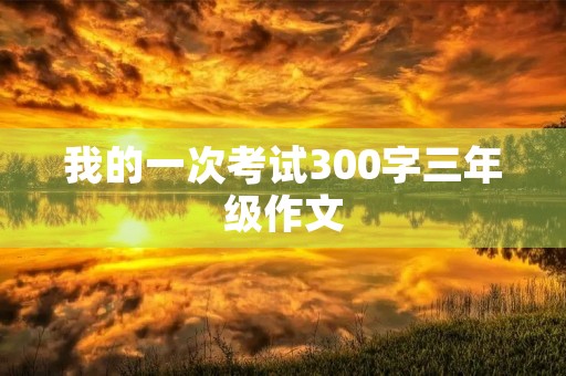 我的一次考试300字三年级作文