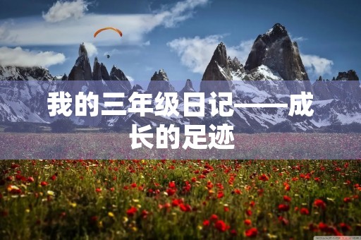 我的三年级日记——成长的足迹
