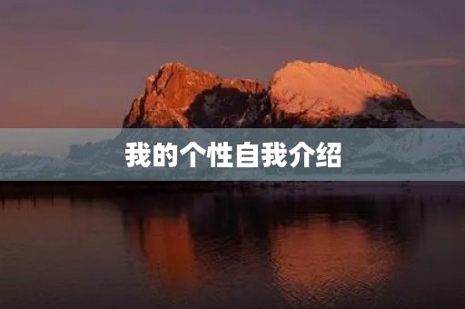 我的个性自我介绍