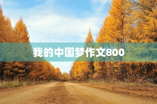 我的中国梦作文800 我的中国梦作文800