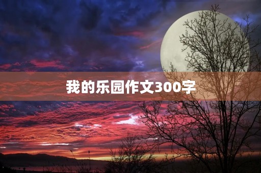 我的乐园作文300字 我的乐园作文300字