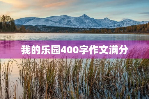 我的乐园400字作文满分