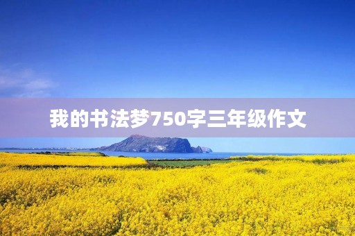 我的书法梦750字三年级作文