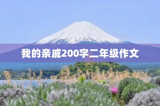 我的亲戚200字二年级作文 我的亲戚200字二年级作文