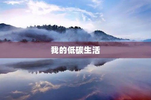 我的低碳生活 我的低碳生活