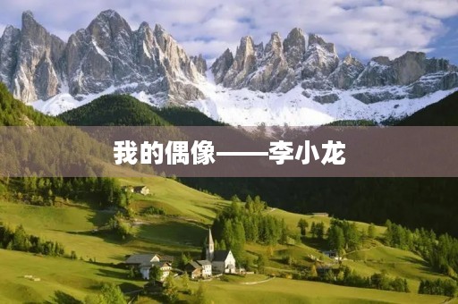我的偶像——李小龙 我的偶像——李小龙