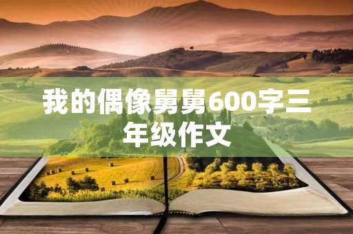 我的偶像舅舅600字三年级作文